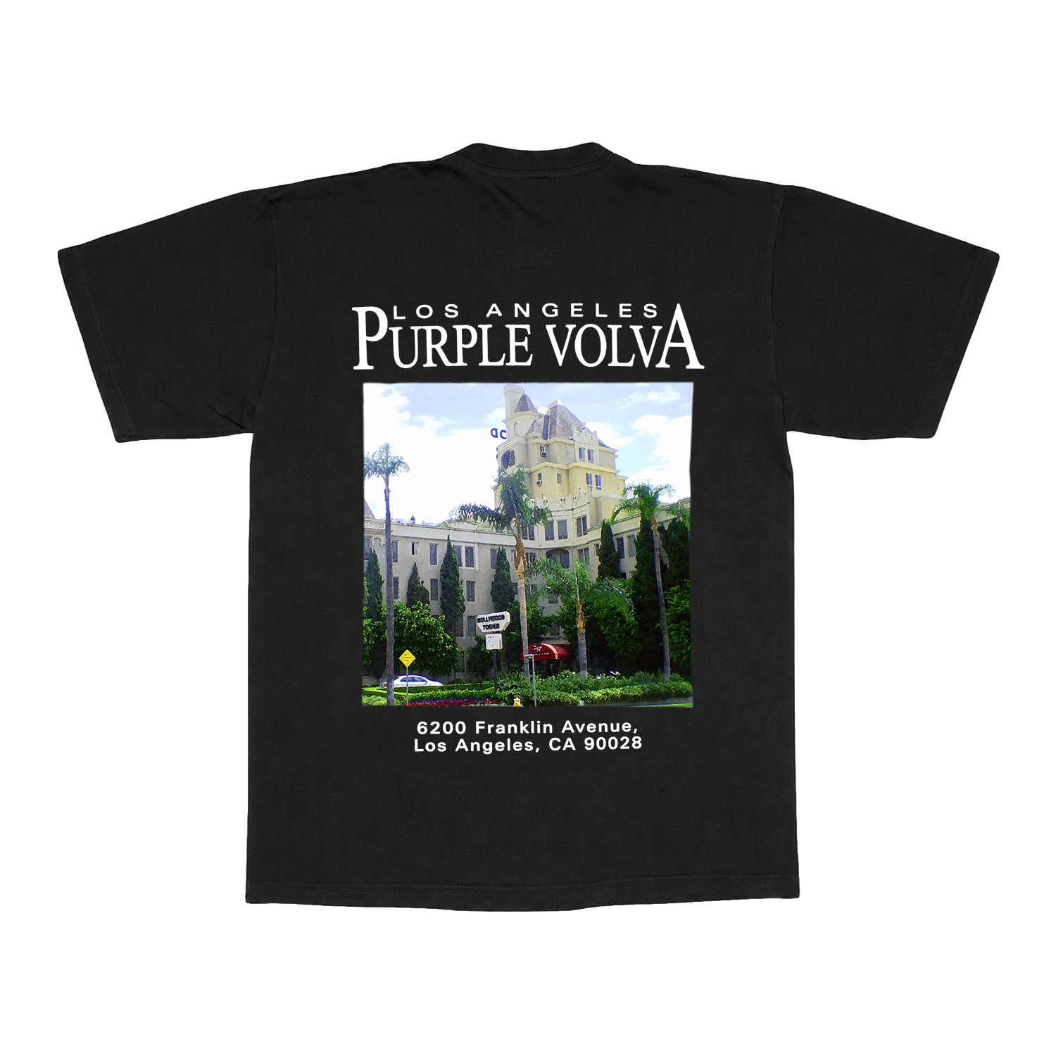 Purple Volva Official Franklin Avenue T-shirt (Black)
